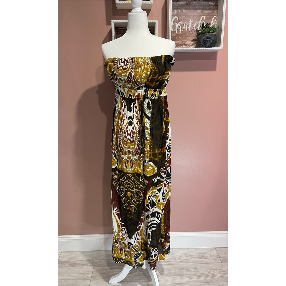 Strapless Boho Chic Maxi Dress Woman’s